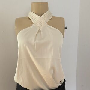 Express Cream Halter Blouse